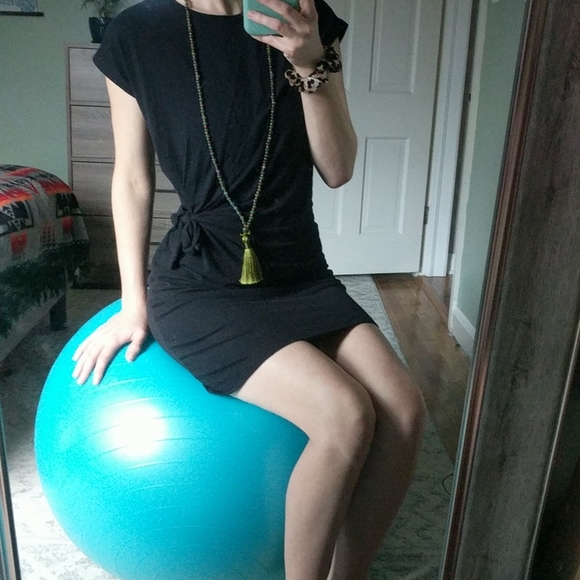 aerie Dresses & Skirts - Black Aerie Active Cozy Sexy Yoga Dress